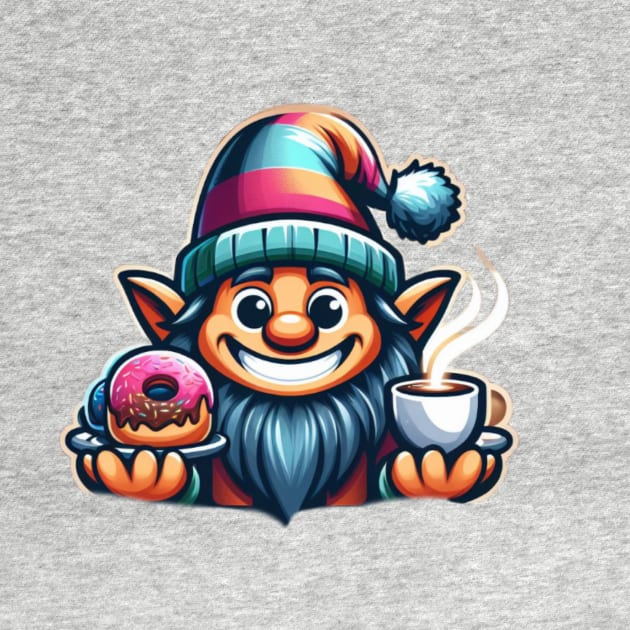 Donut and Coffee Gnome by Donut Duster Designs